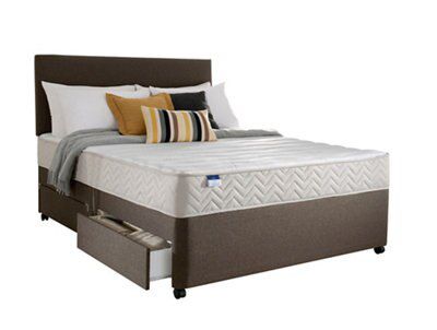 Silentnight Miracoil micro quilted 2 Drawer Super king Divan set