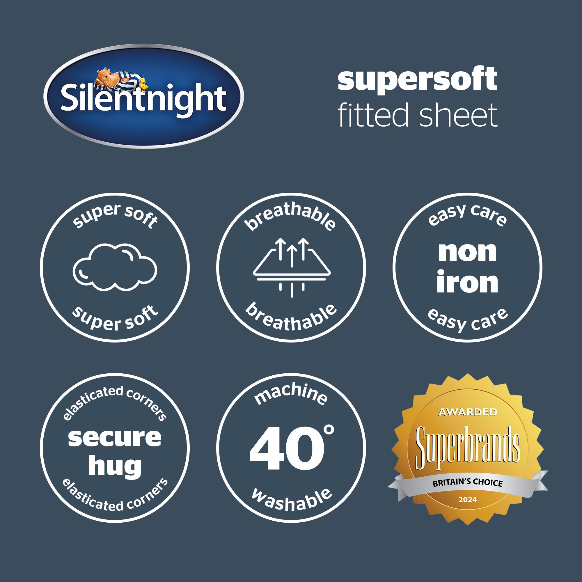 Silentnight Plain Sage Single Fitted sheet