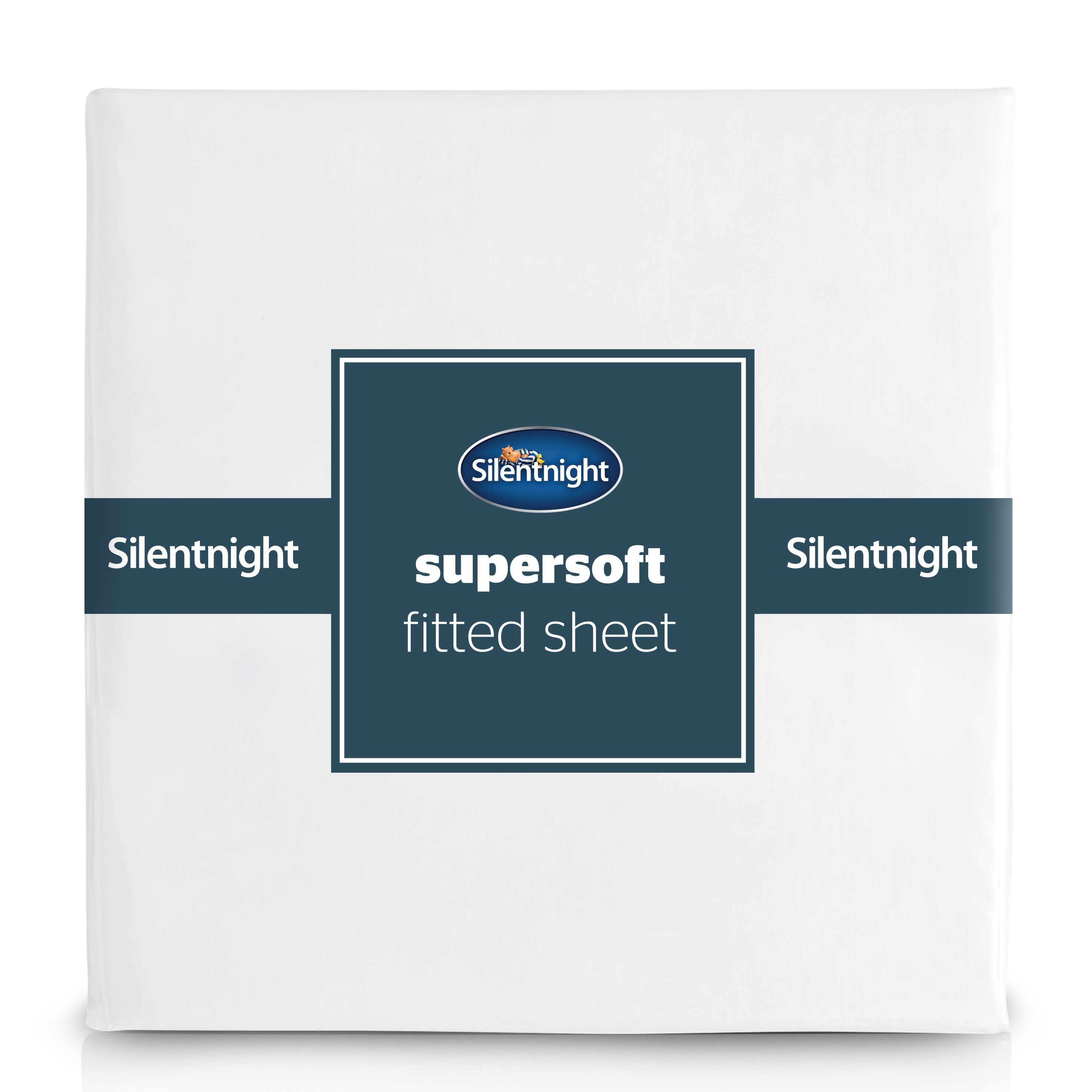 Silentnight Plain White Single Fitted sheet