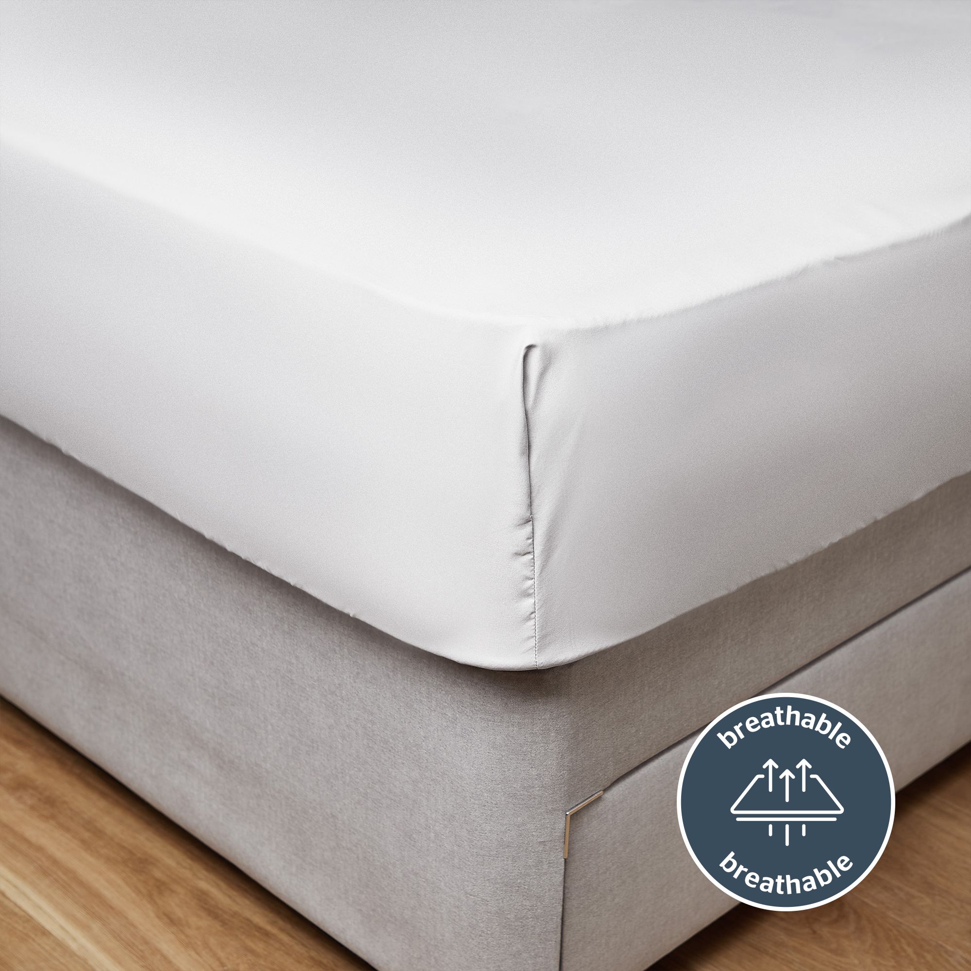 Silentnight Plain White Single Fitted sheet