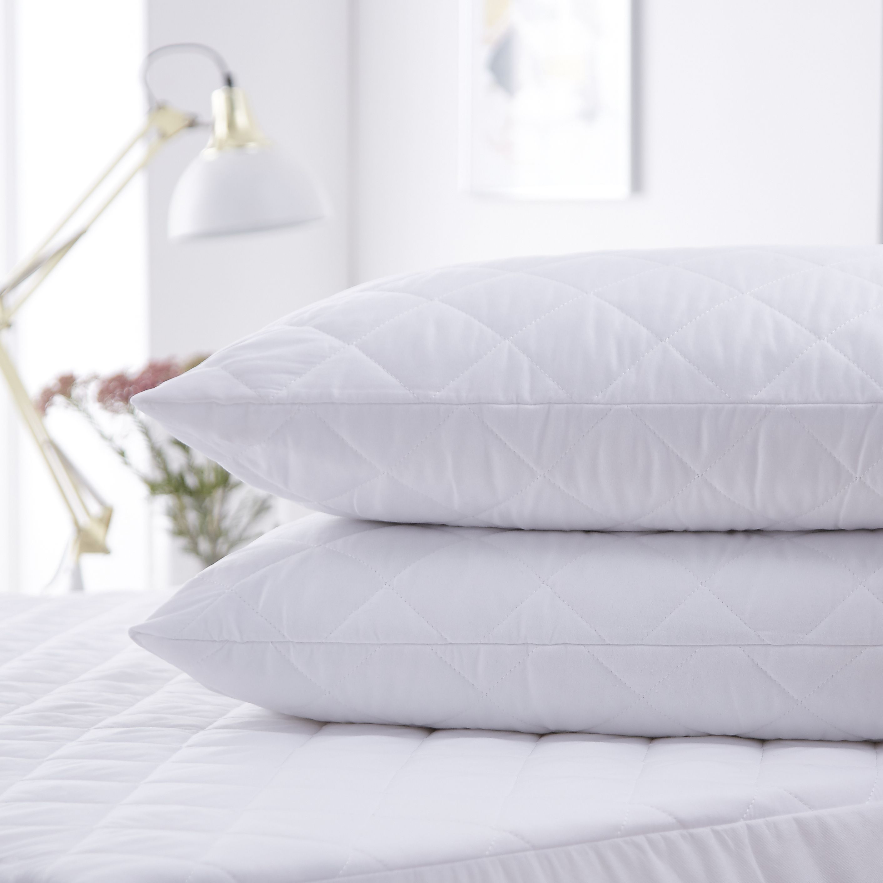 Silentnight Super soft White Polyester 75 x 46 Pillow protector Pair