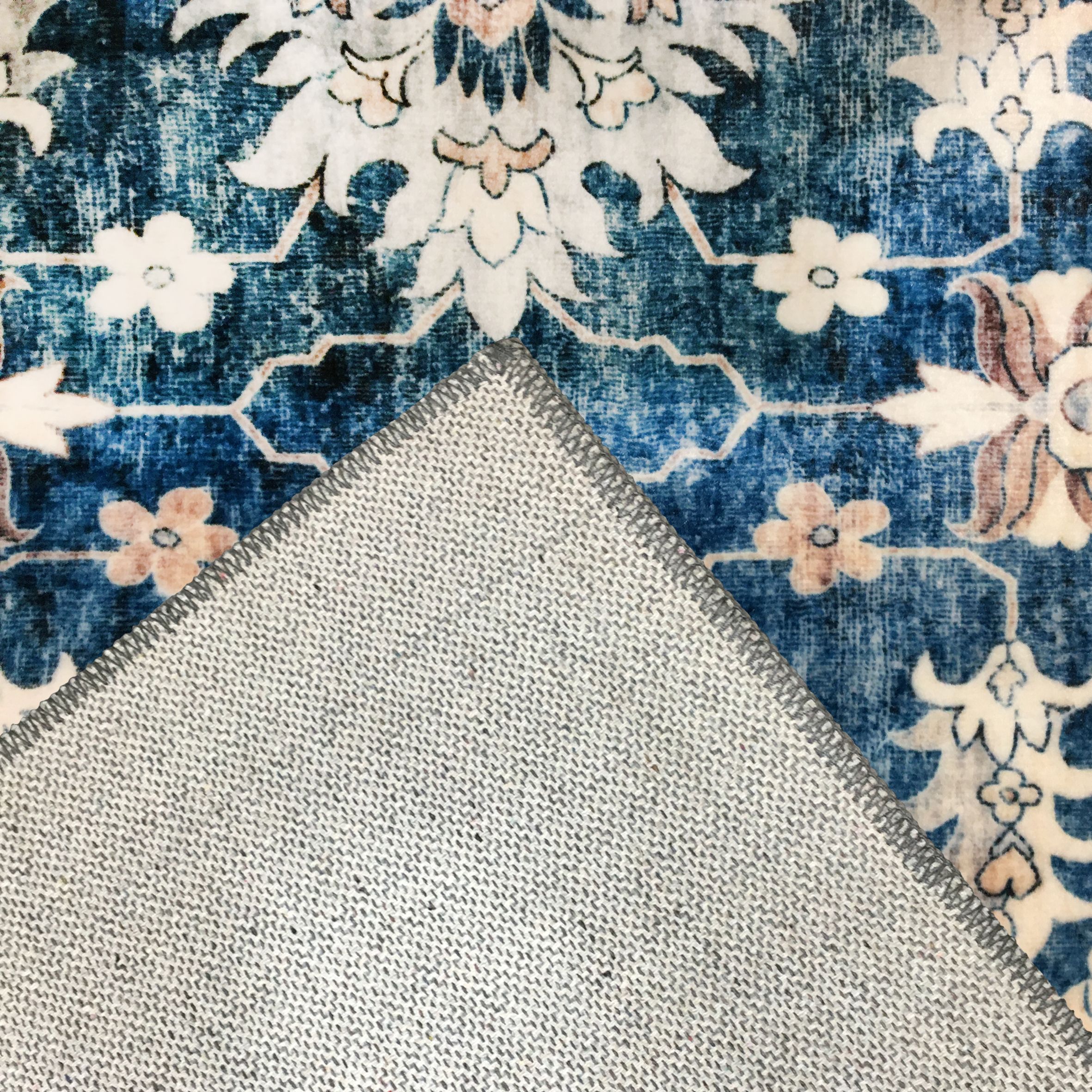 Silk Road Blue Jurdar Medium Rug, (L)160cm x (W)120cm