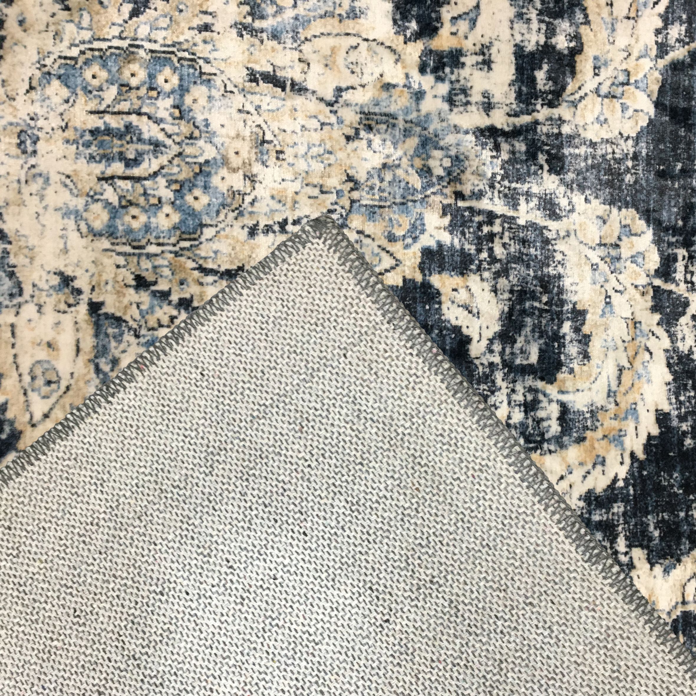 Silk Road Blue Perla Medium Runner, (L)180cm x (W)60cm