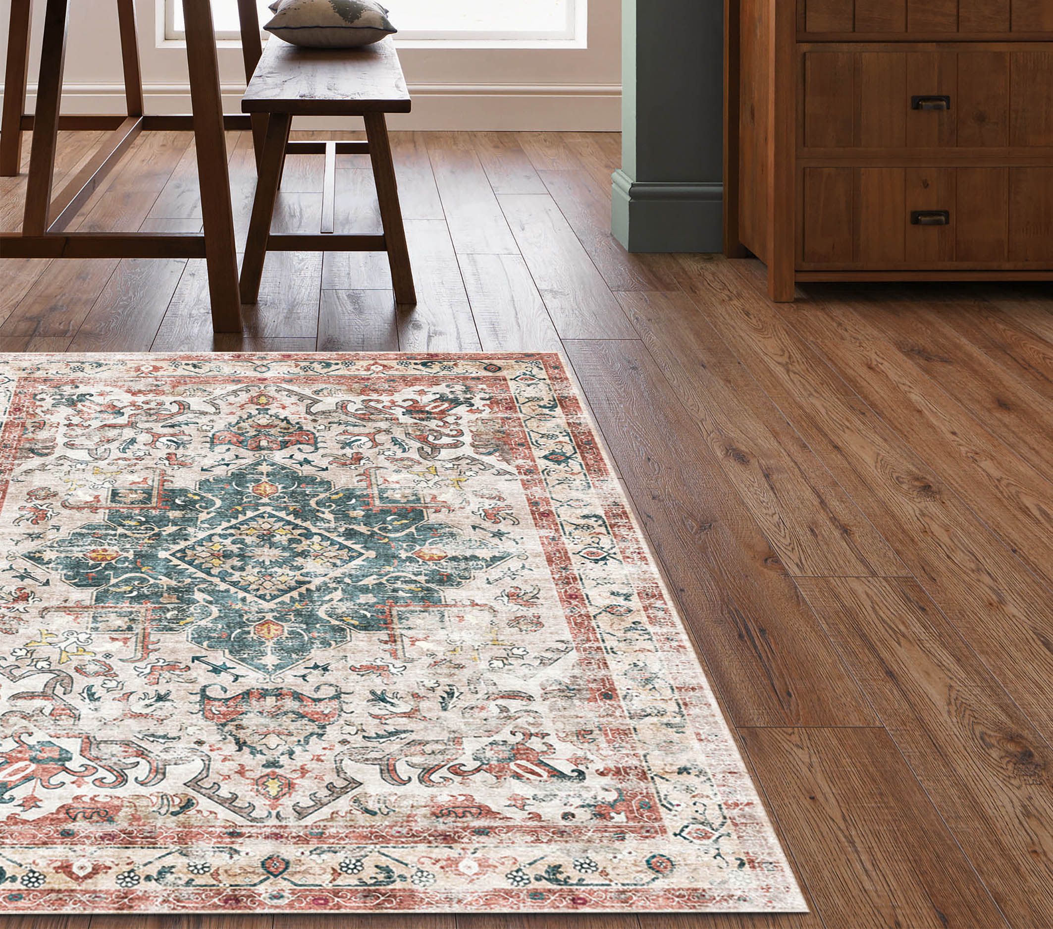 Silk Road Multi Buram Medium Rug, (L)160cm x (W)120cm