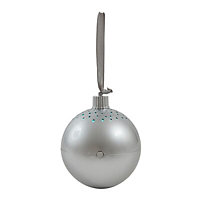 Silver Bluetooth speaker Christmas bauble