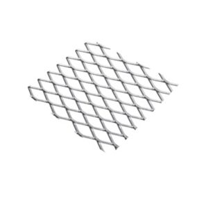 Silver effect Aluminium Perforated Sheet, (H)1000mm (W)500mm (T)0.8mm 180g