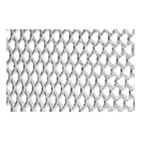 Silver effect Aluminium Perforated Sheet, (H)1000mm (W)500mm (T)0.8mm 230g