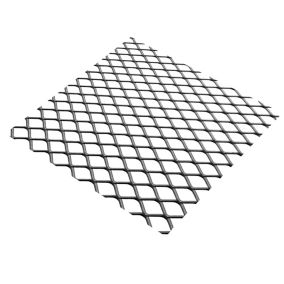 Silver effect Aluminium Perforated Sheet, (H)1000mm (W)500mm (T)1mm 1180g