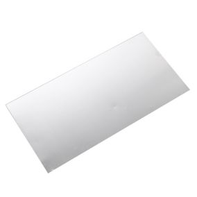 Silver effect Aluminium Smooth Sheet, (H)500mm (W)250mm (T)0.5mm 60g