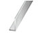 Silver effect Aluminium Unequal L-shaped Angle profile, (L)2.5m (W)15mm