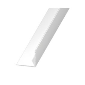 Silver effect Anodised Aluminium Equal L-shaped Angle profile, (L)2.5m (W)20mm