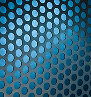 Silver effect Perforated steel Perforated Sheet, (H)500mm (W)250mm (T)1mm 560g