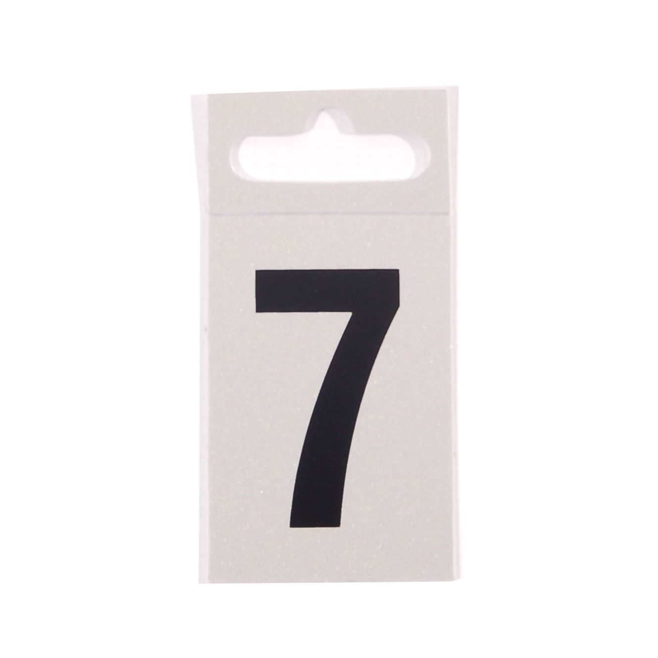 Silver effect Plastic Self-adhesive Door number 7, (H)50mm (W)30mm