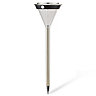 Silver effect Solar-powered LED Outdoor Lamp post