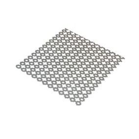 Silver effect Steel Perforated Sheet, (H)1000mm (W)500mm (T)1mm 2180g