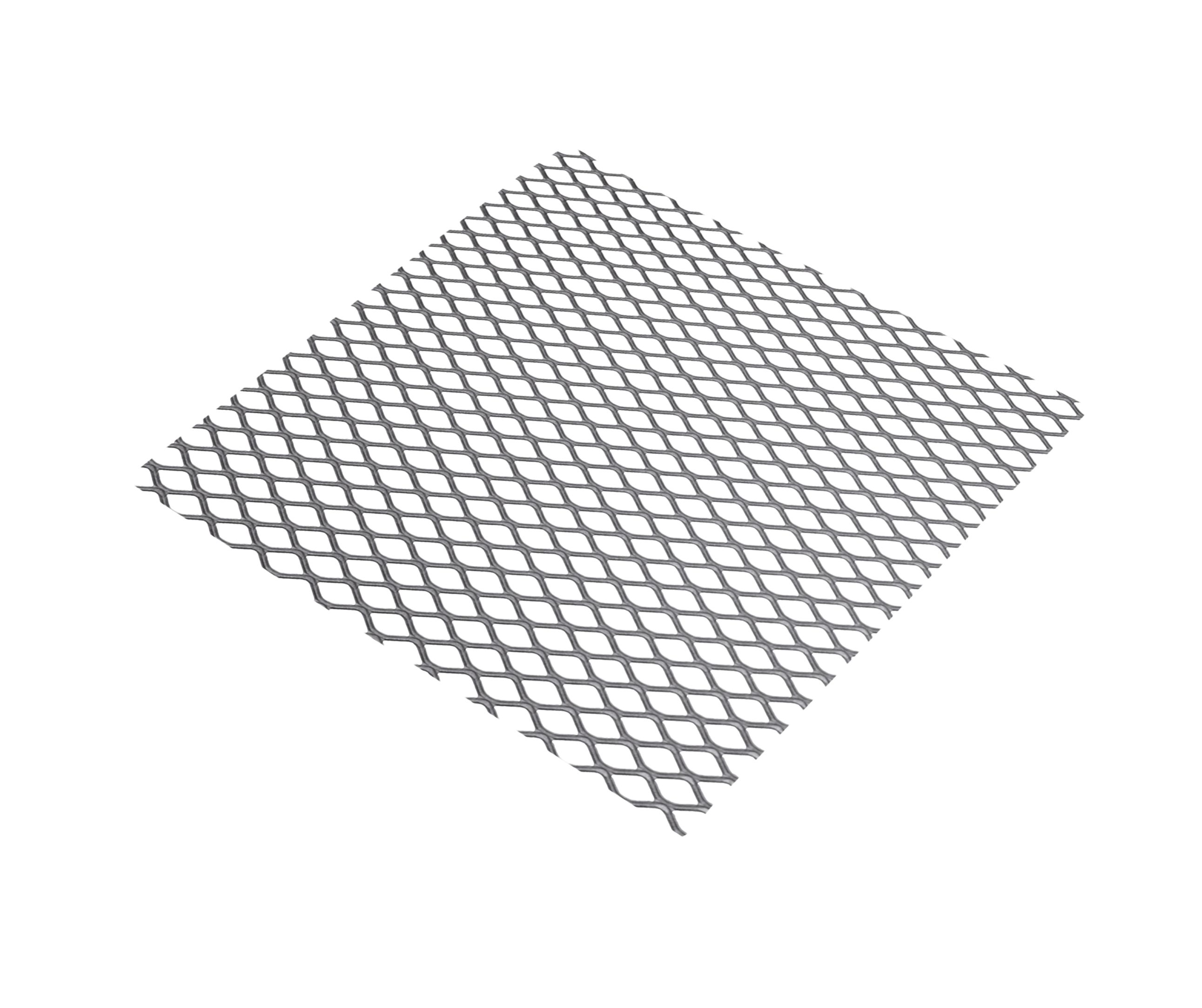 Silver effect Steel Perforated Sheet, (H)500mm (W)250mm (T)0.5mm 60g ...