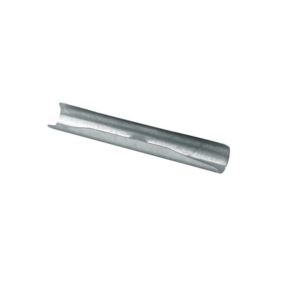 Silver Nickel effect Metal Clip Pole connector, (L)110mm (Dia)19mm