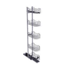 Silver Pull-out storage For 300mm larder
