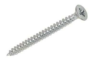 Silverscrew Double-countersunk Zinc-plated Carbon steel Screw (Dia)3.5mm (L)30mm, Pack