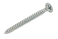Silverscrew PZ Double-countersunk Zinc-plated Carbon steel Multipurpose screw (Dia)4mm (L)25mm, Pack of 200