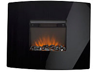 Sirocco Pinnacle 2kW Black Glass effect Electric Fire