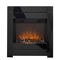 Sirocco Westerly Black Glass effect Electric Fire EL2CRIHMBL