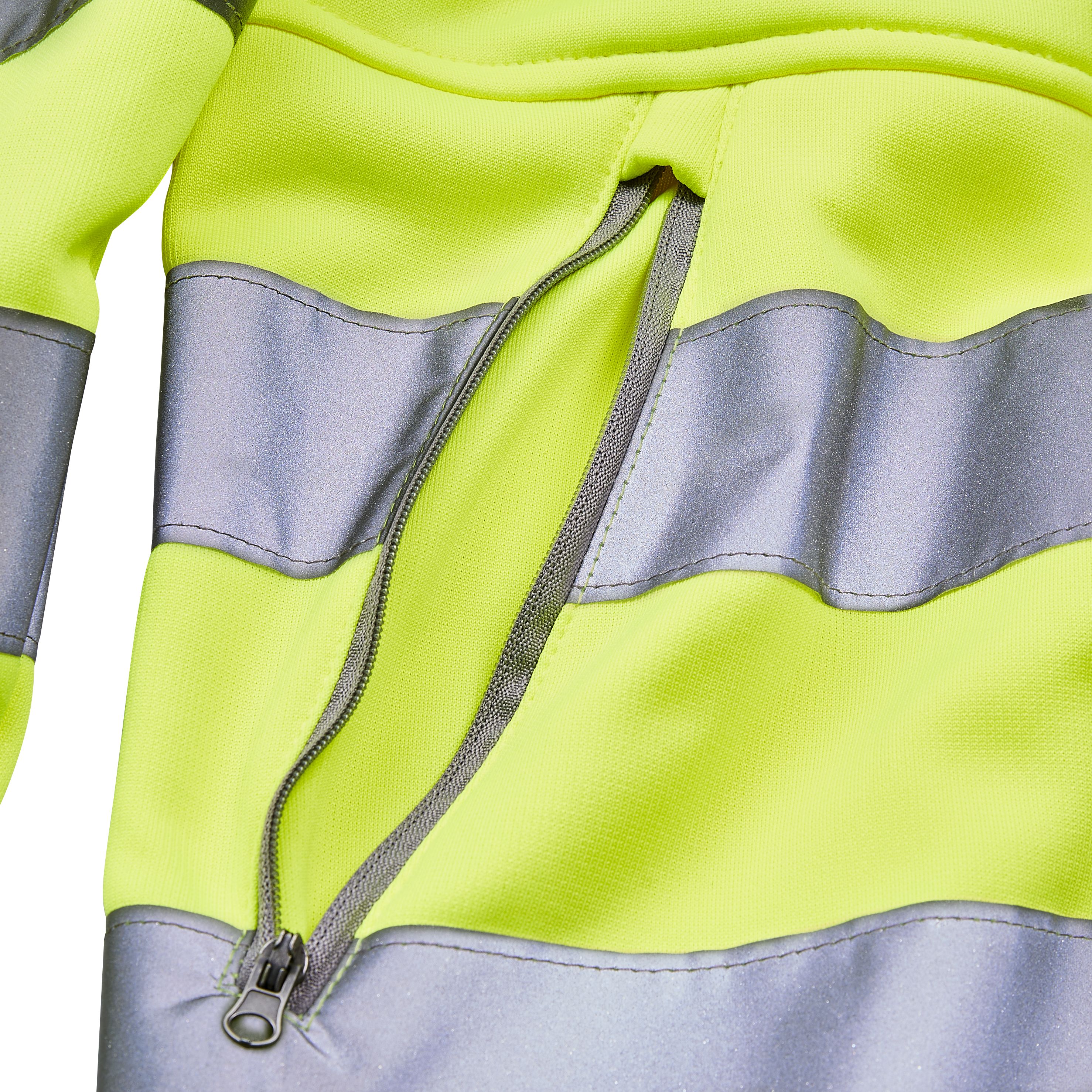 Site Bamburgh Yellow 47" Zip fly Hi-vis hoodie, L