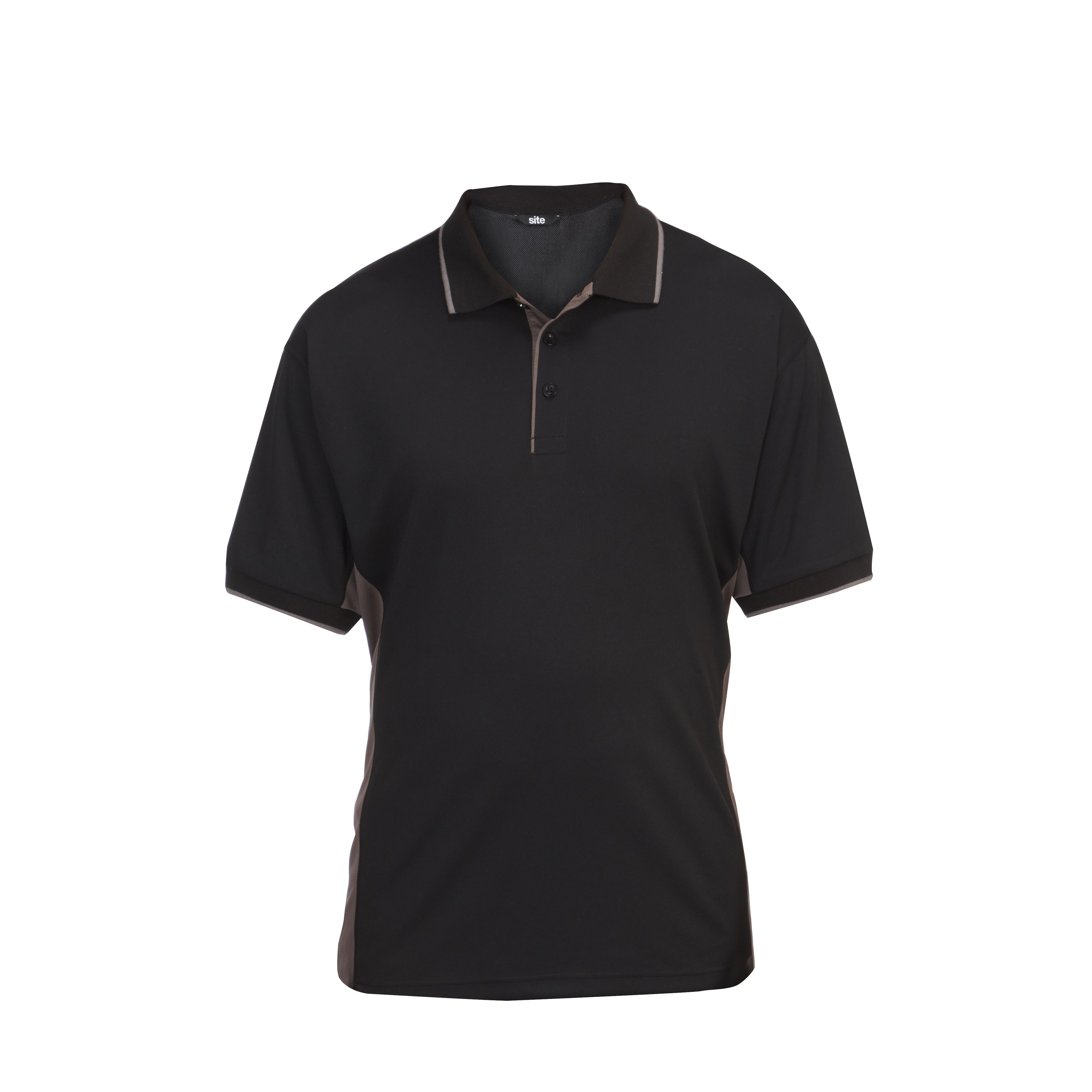 Site Barchan Black grey Men s Polo shirt Medium Tradepoint