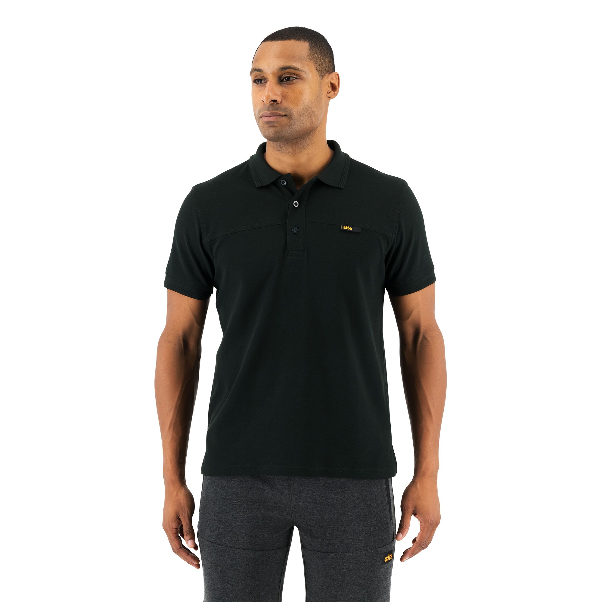 Site Barnat Black Men's Polo shirt Medium