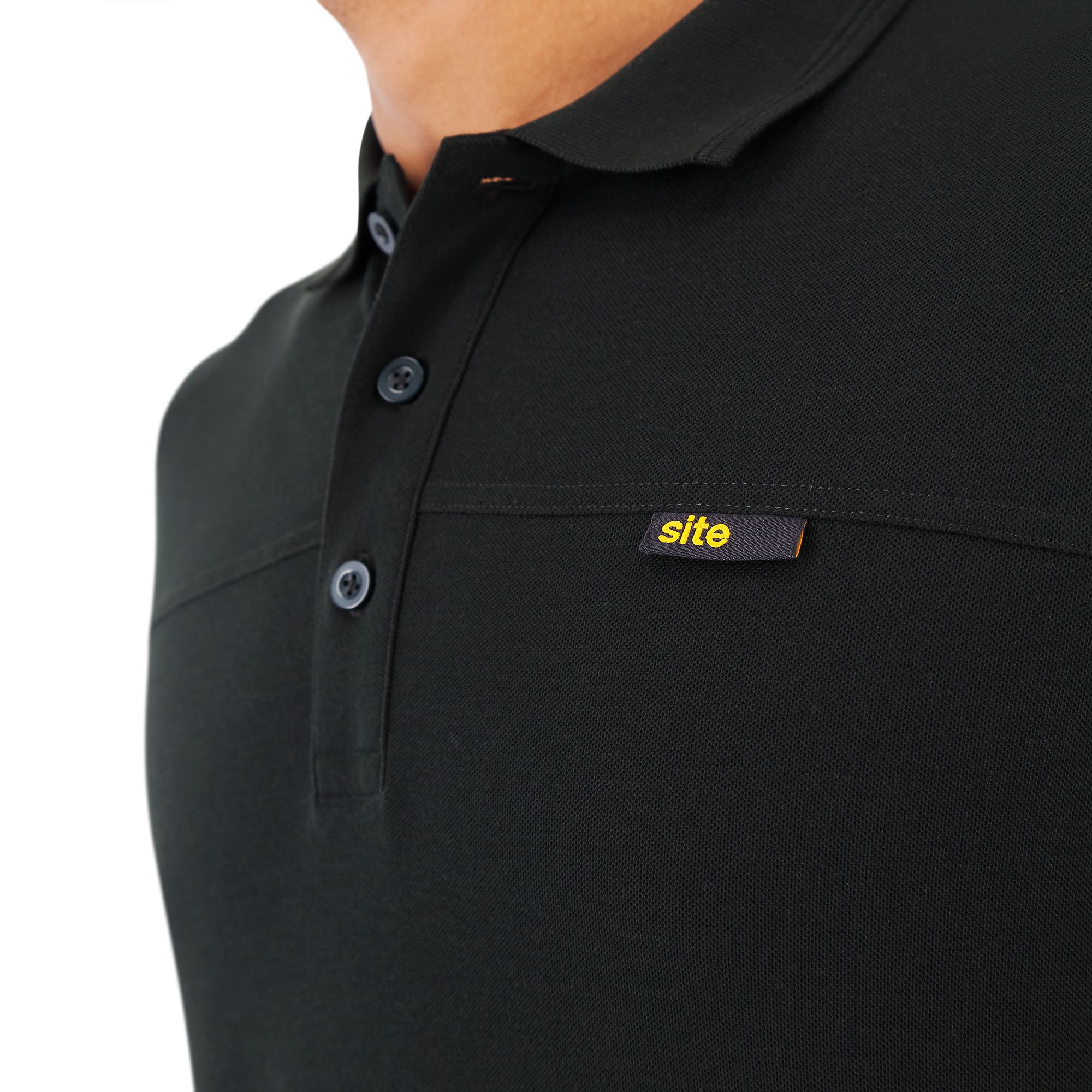 Site Barnat Black Men's Polo shirt Medium
