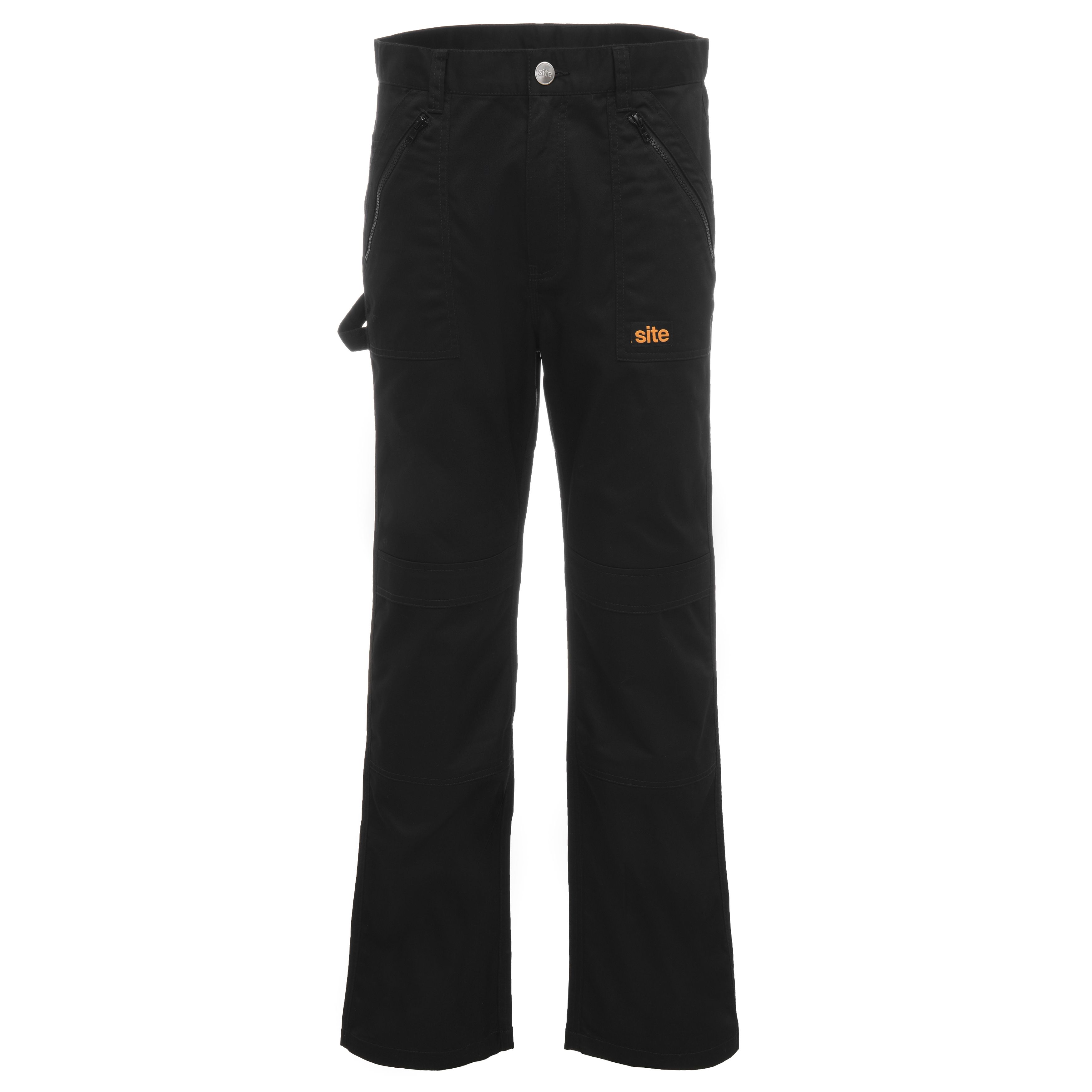 Site Beagle Black Men's Trousers, W34" L32" (One size)