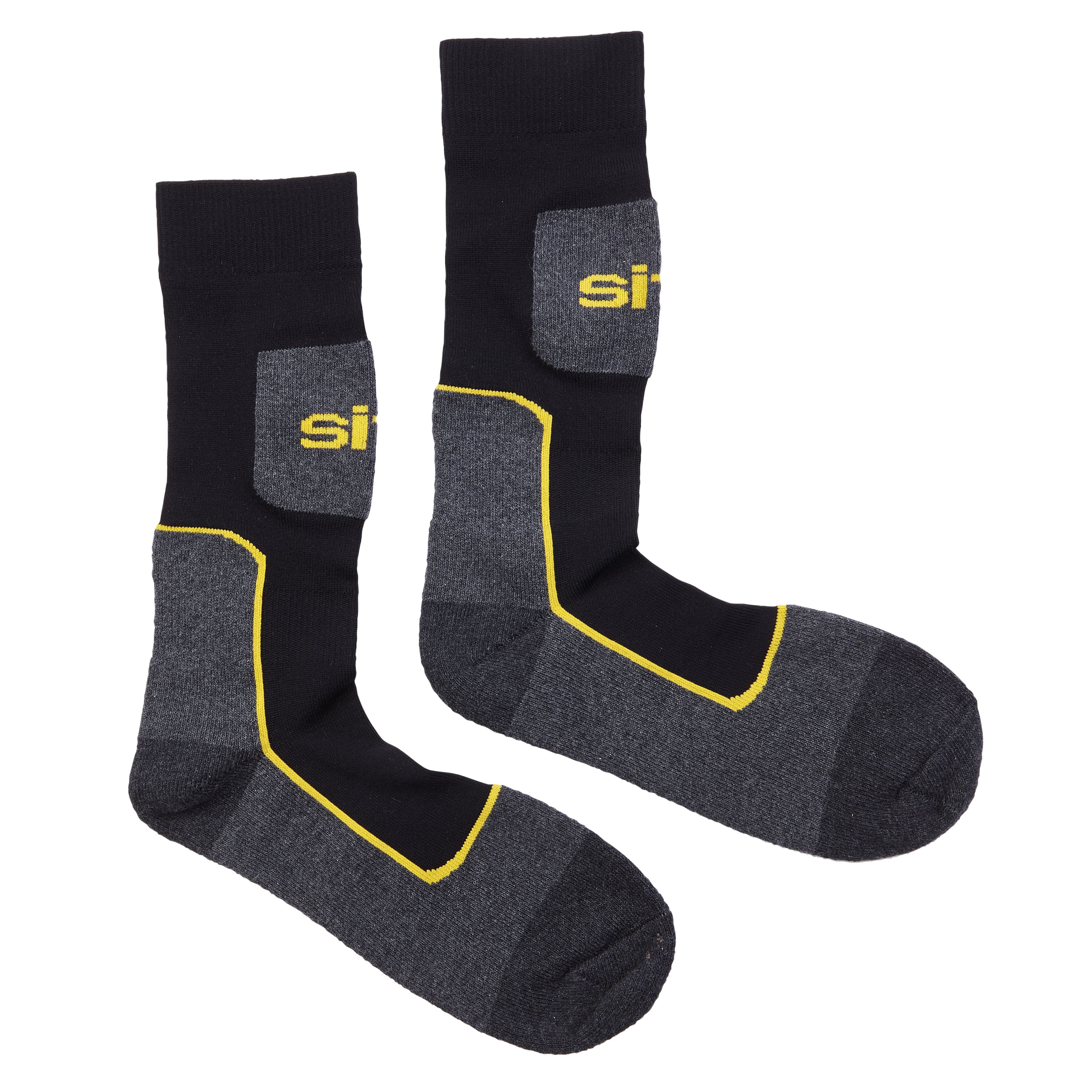 Site Black & grey Socks Size 7-11, 3 Sets
