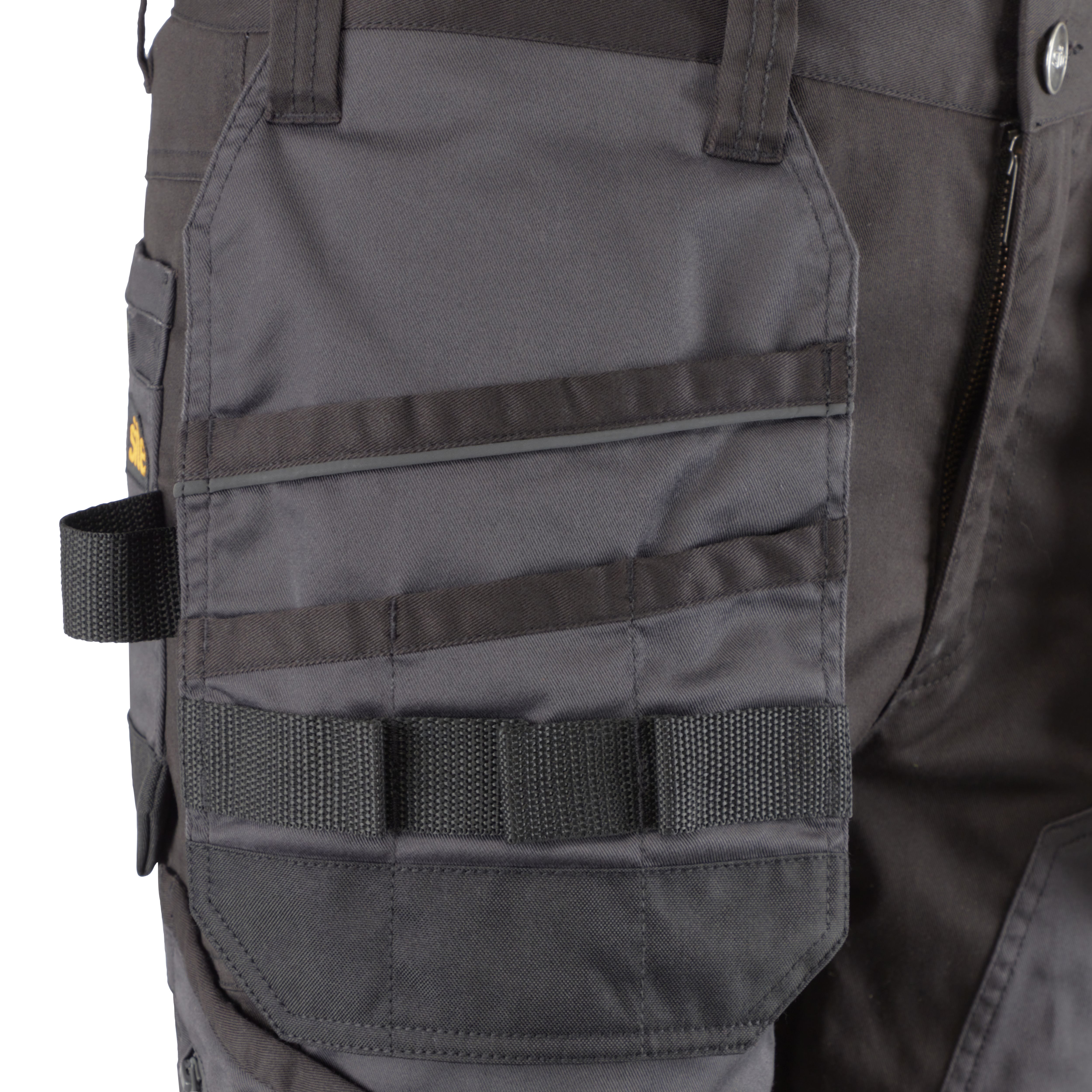 Site Bolden Grey & black Men's Holster pocket trousers, W32" L32"