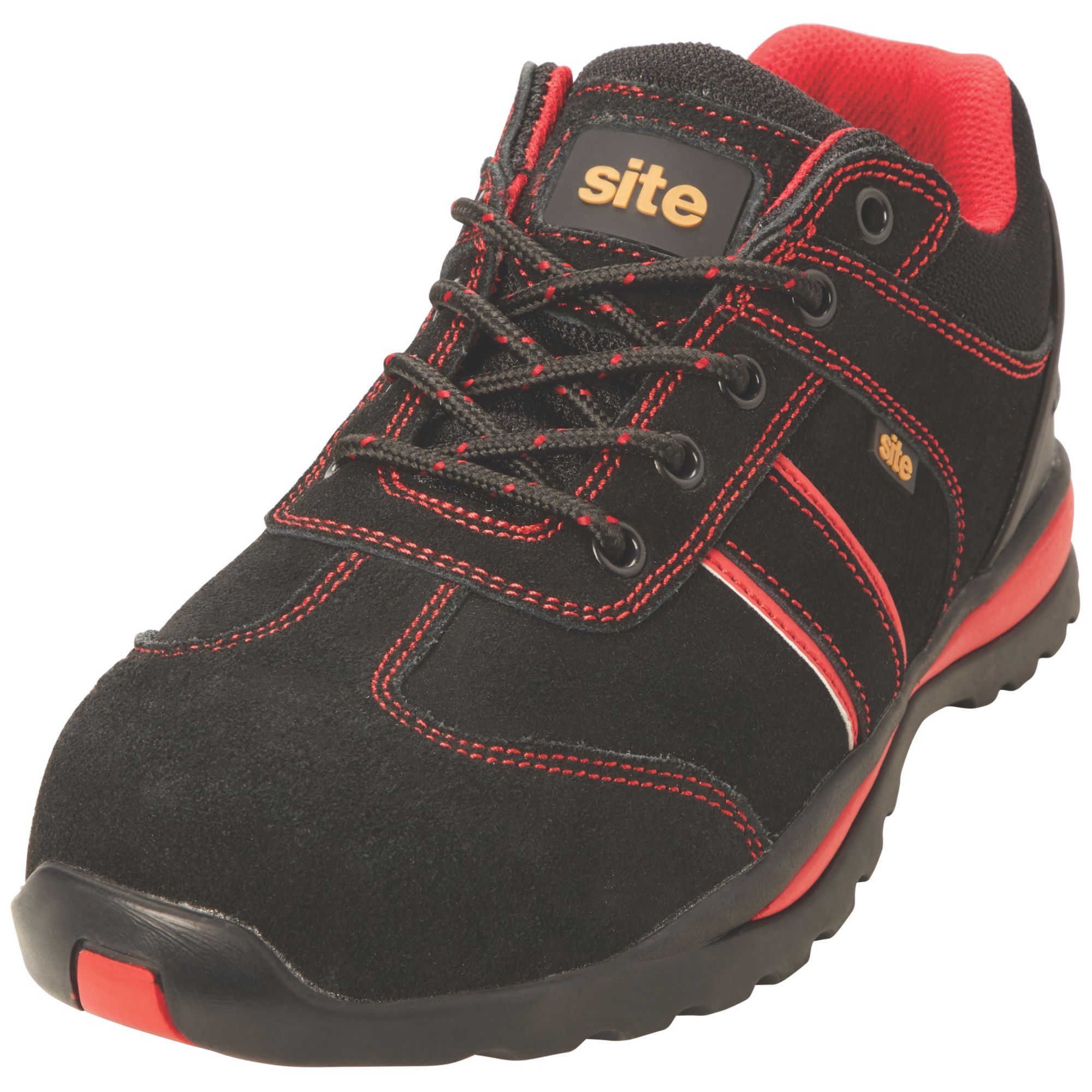Site Coltan Black Red Safety trainers Size 10