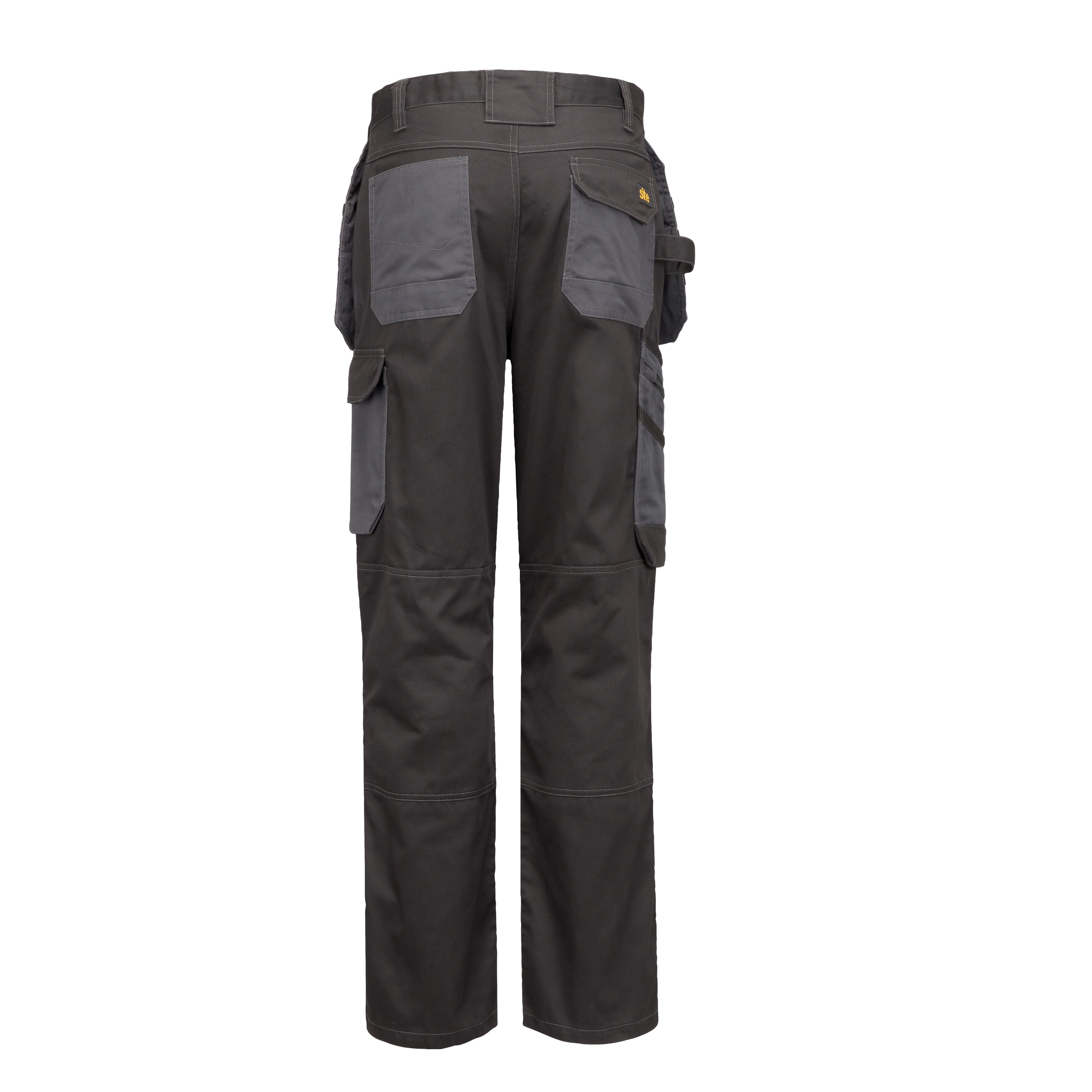 Site Coppell Black & grey Men's Holster pocket trousers, W32" L32"