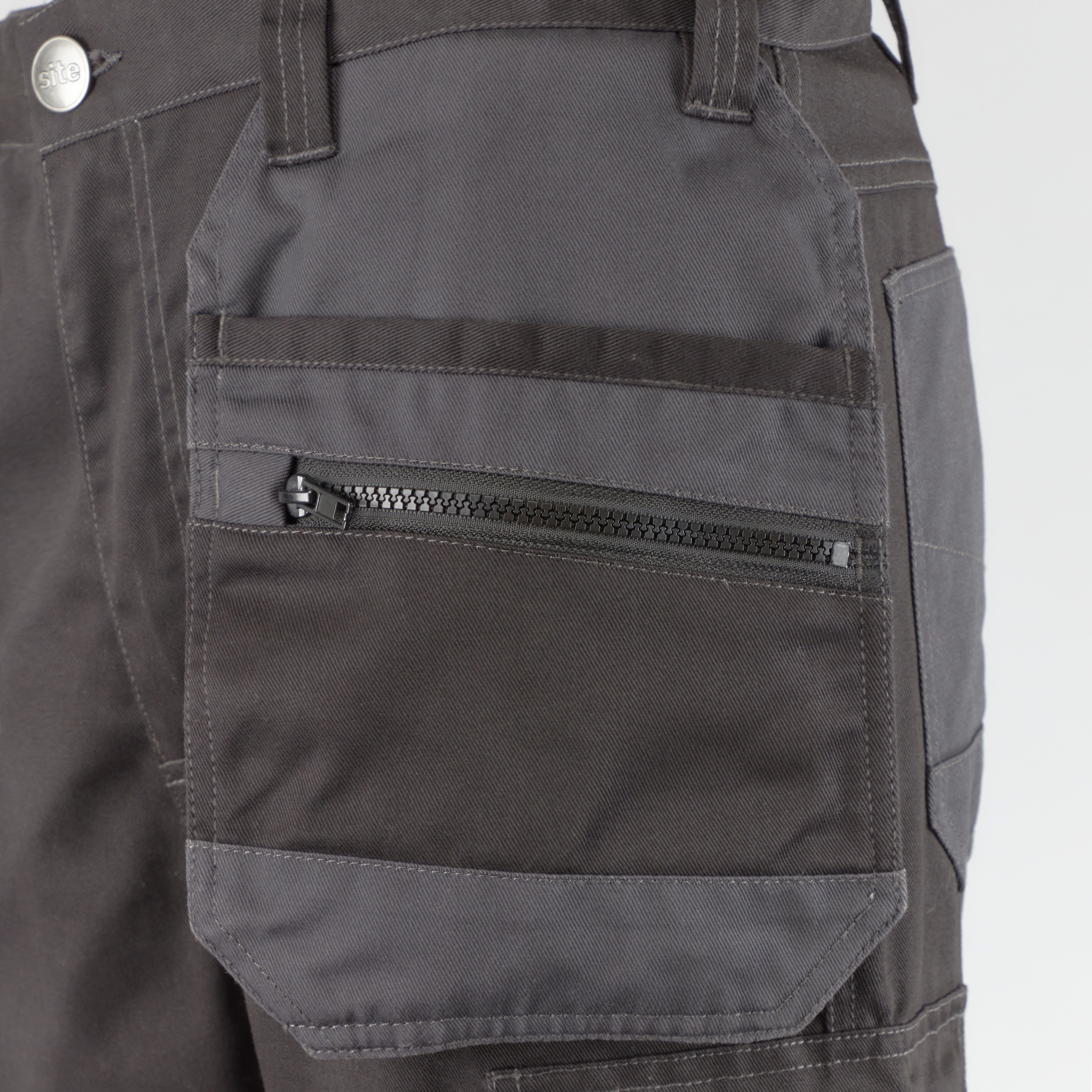 Site Coppell Black & grey Men's Holster pocket trousers, W32" L32"