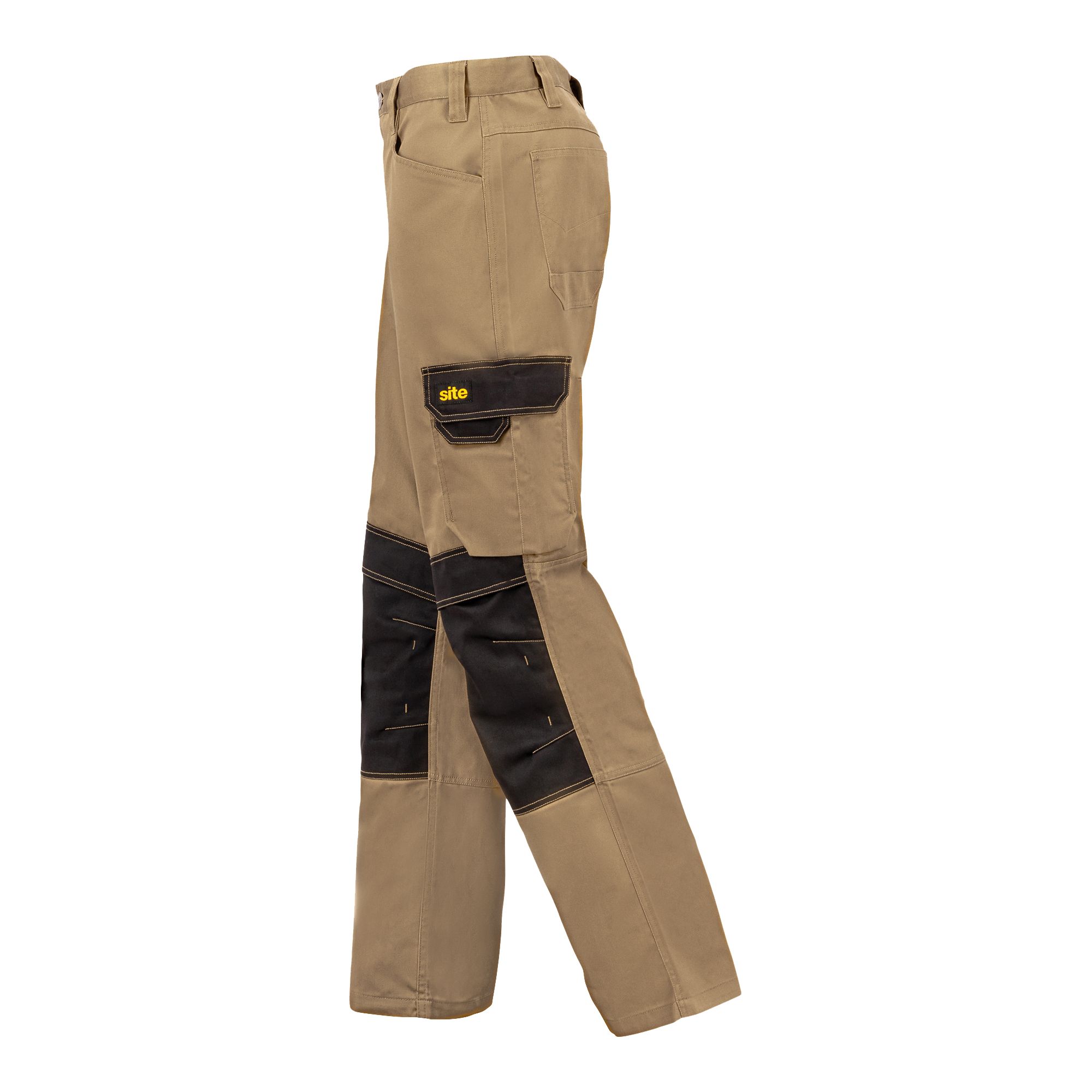 Site Coppell Tan/Black Men's Holster pocket trousers, W32" L32"