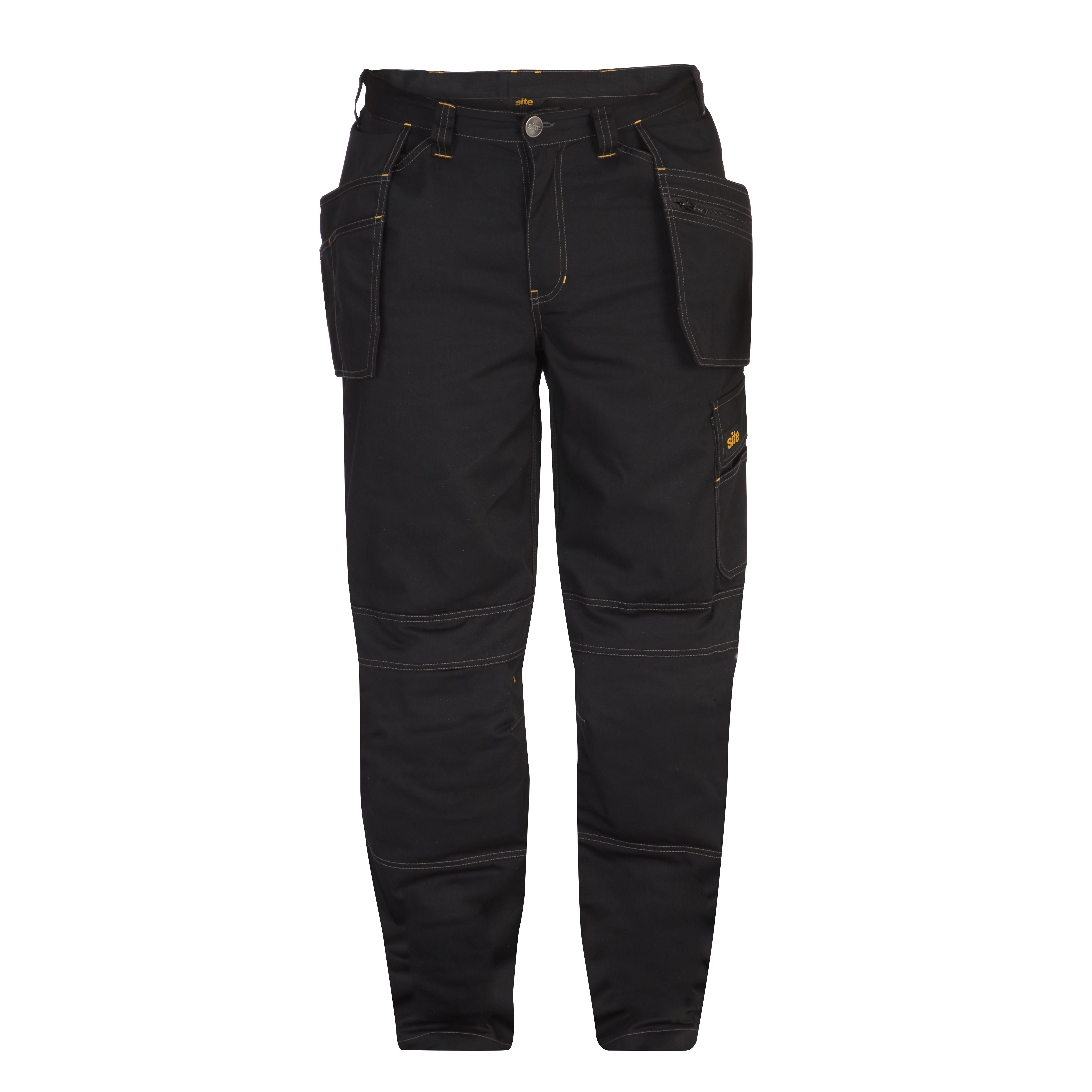 Site Coyote Black Men's Multi-pocket trousers, W36" L32" (One size)