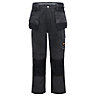 Site Jackal Black & grey Men's Trousers, W34" L32"