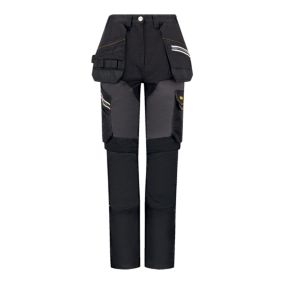 Site Kilani Black/Grey Ladies trousers, Size 8 L31"