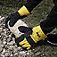 Site Leather & rubber Black & yellow Rigger Gloves, Large