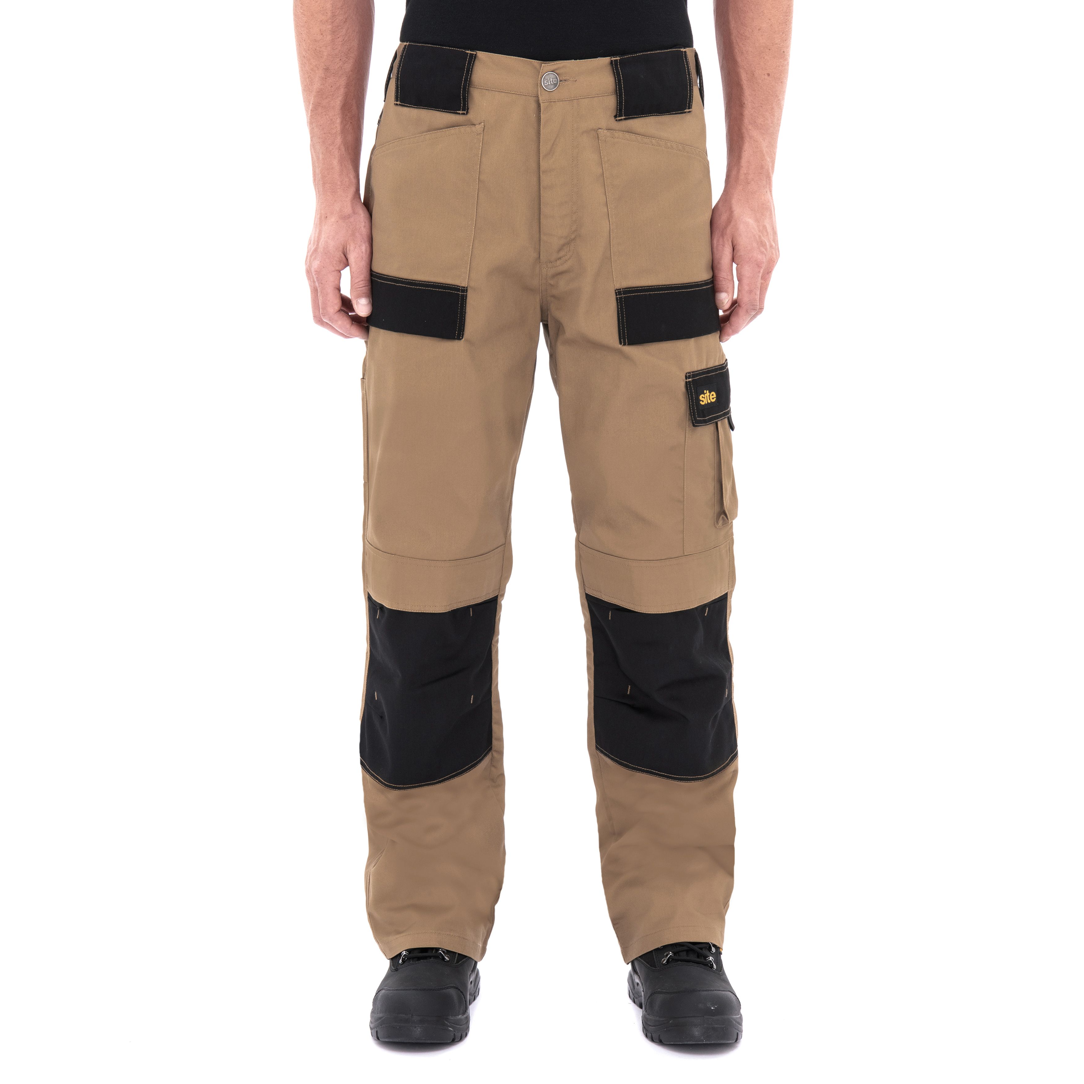 Site Pointer Black & stone Men's Trousers, W32 L32