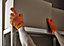 Site Polyester Orange Gripper Gloves, Large