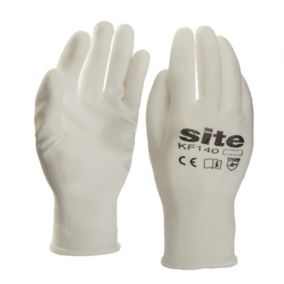 Site Polyester (PES) White Specialist handling gloves, Large