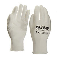 Site Polyester White Specialist General handling gloves, Large
