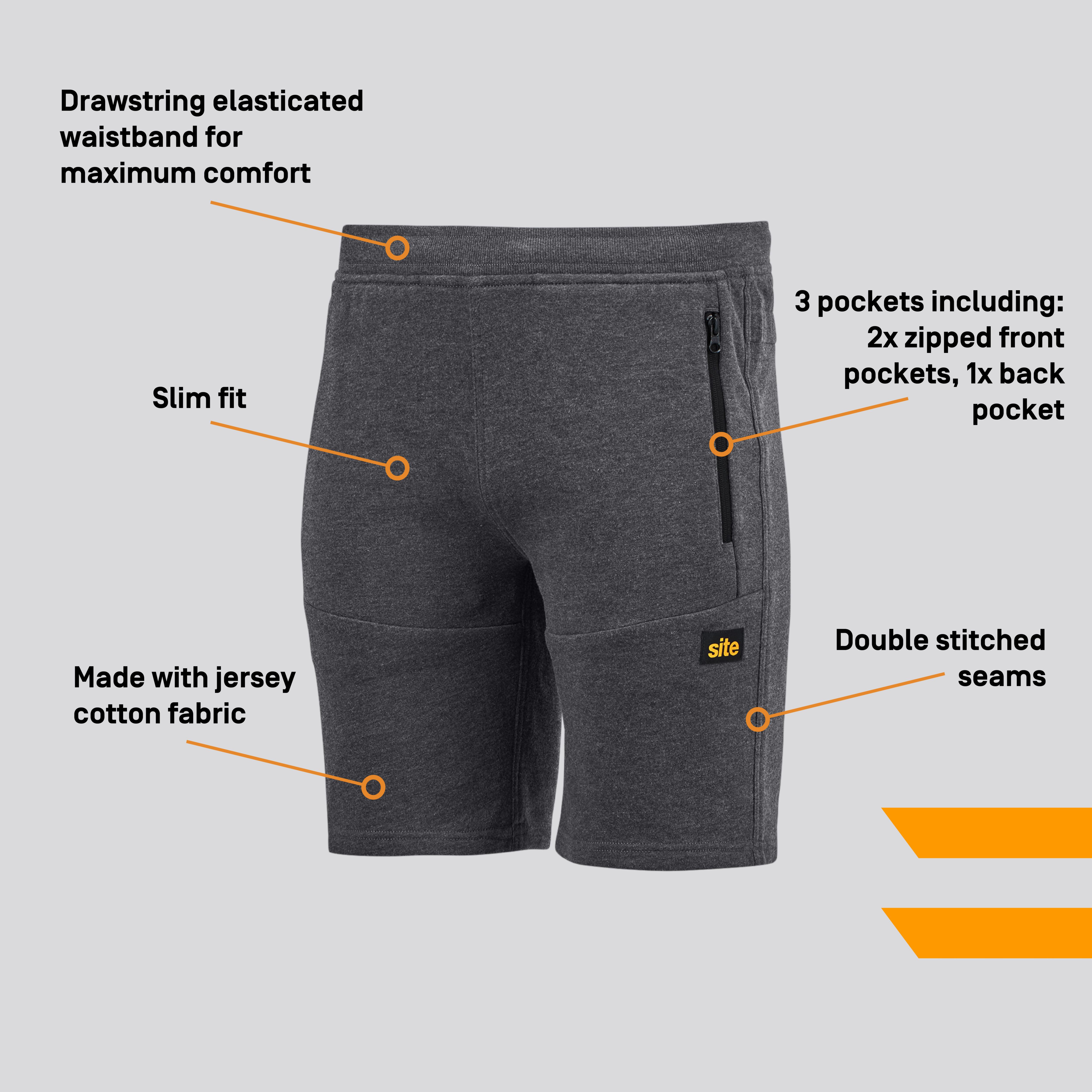 Site Seybold Grey Men's Shorts, X Large