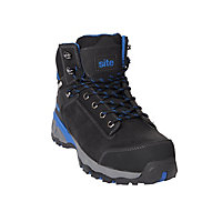 Site Thorite Unisex Black & blue Safety boots, Size 8