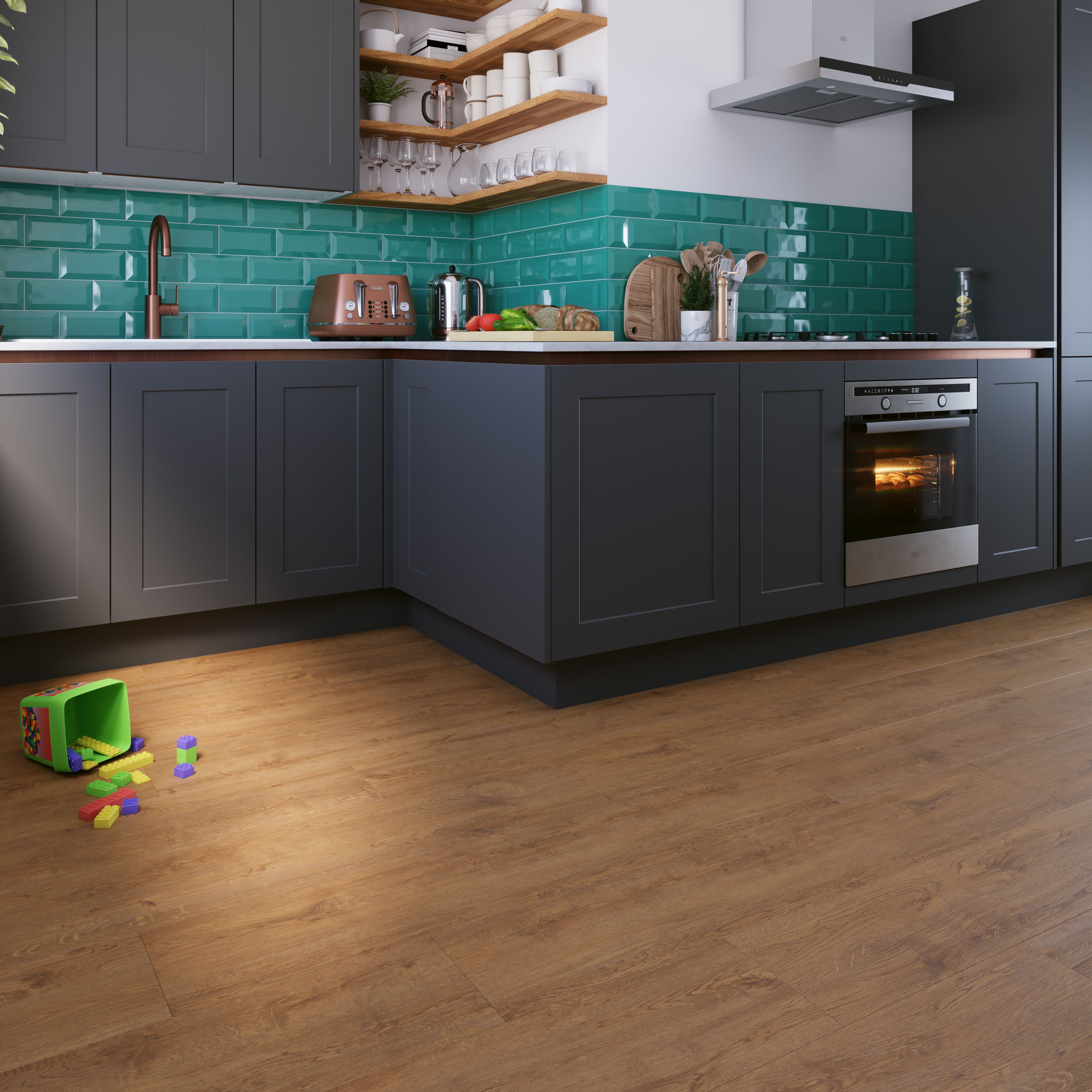 Skara Wood effect Laminate Flooring Sample
