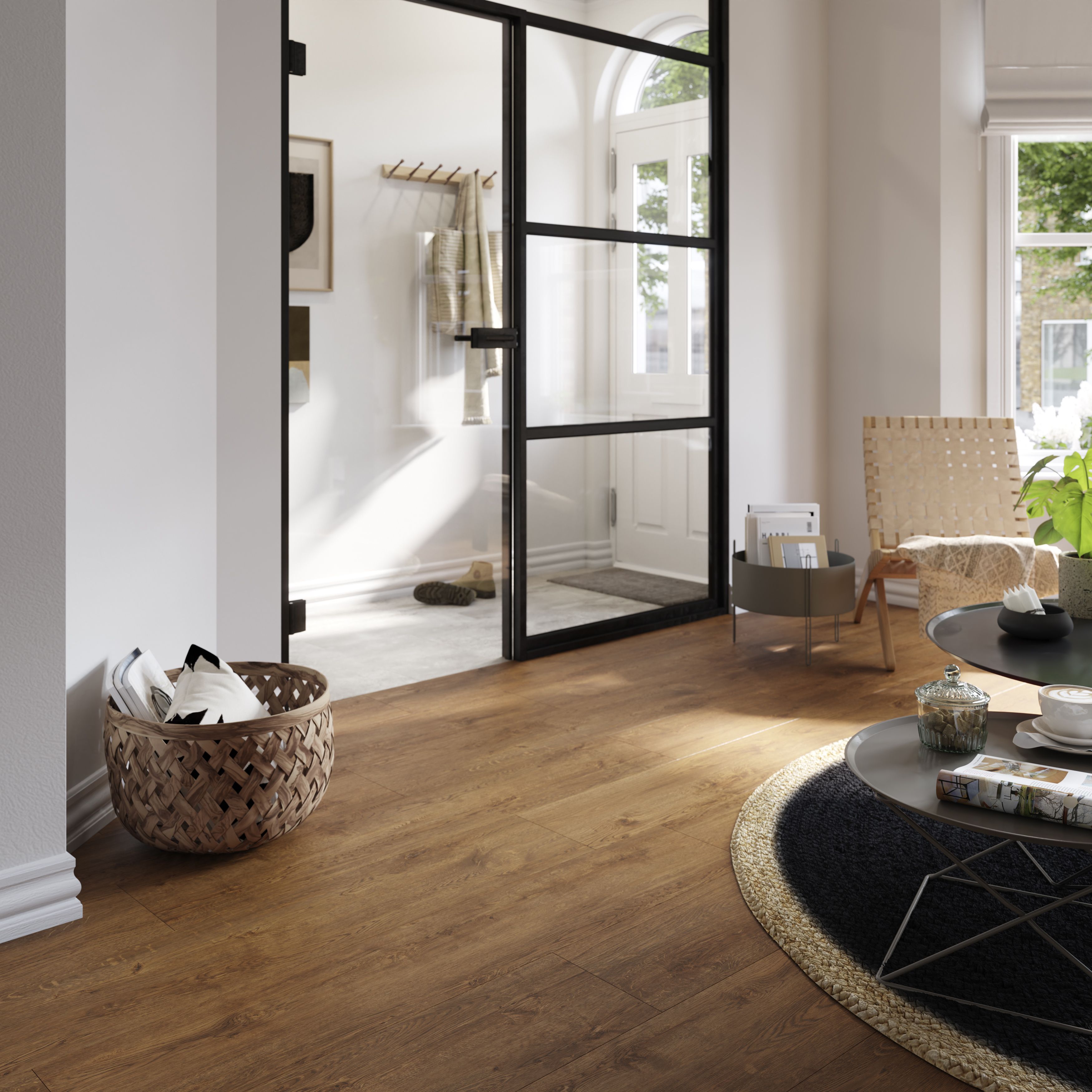 Skara Wood effect Laminate Flooring Sample