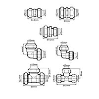 SKIP20A COMPRESSION FITTINGS PACK OF 100